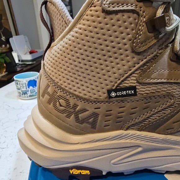 HOKA ONE ONE Mens Sz 12 D ANACAPA 2 MID GTX 1141633-DOTN DUNE / OXFORD TAN NEW - Picture 4 of 12
